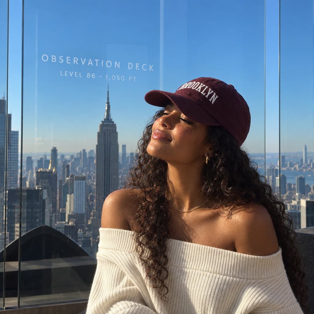 Woman at NYC Observation Deck Portrait