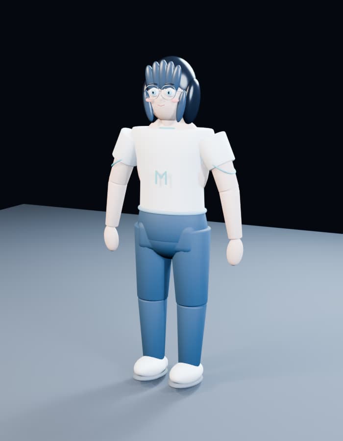 3D Toy Avatar of Anime Girl