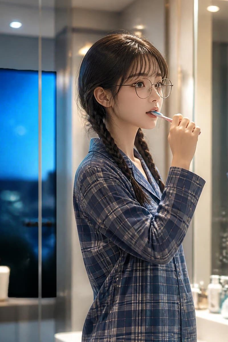 Profile / Avatar - Photorealistic Bathroom Toothbrushing Portrait