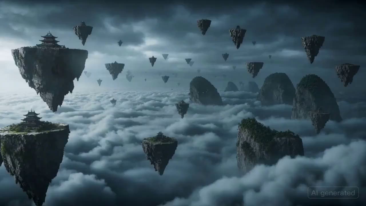 Surreal Sky Battle: Ronin vs Winged Beast