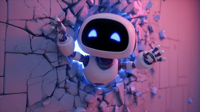 快乐角色砸墙皮克斯风格
