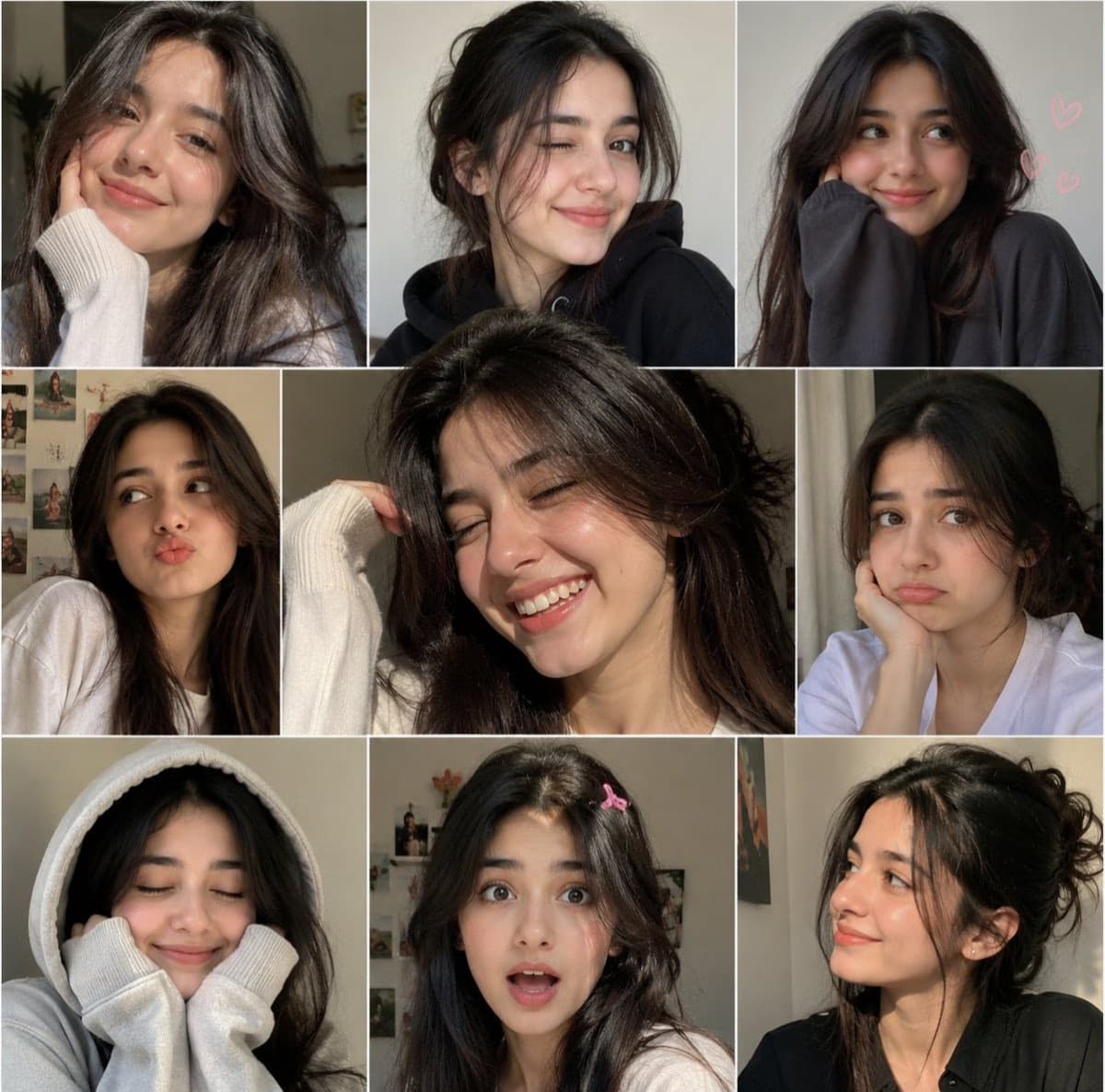 Collage of Candid Moments of a Young Woman