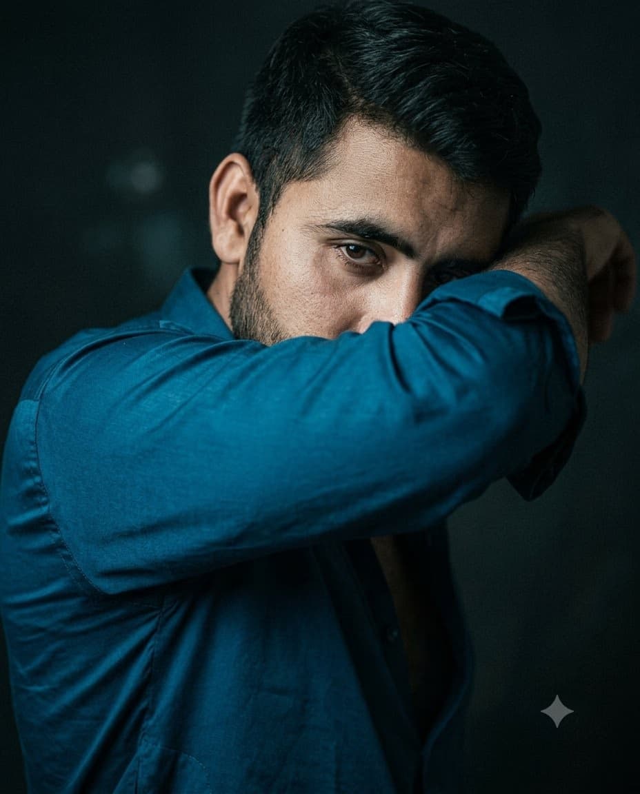 Profile / Avatar - Intense Cinematic Over-the-Shoulder Portrait