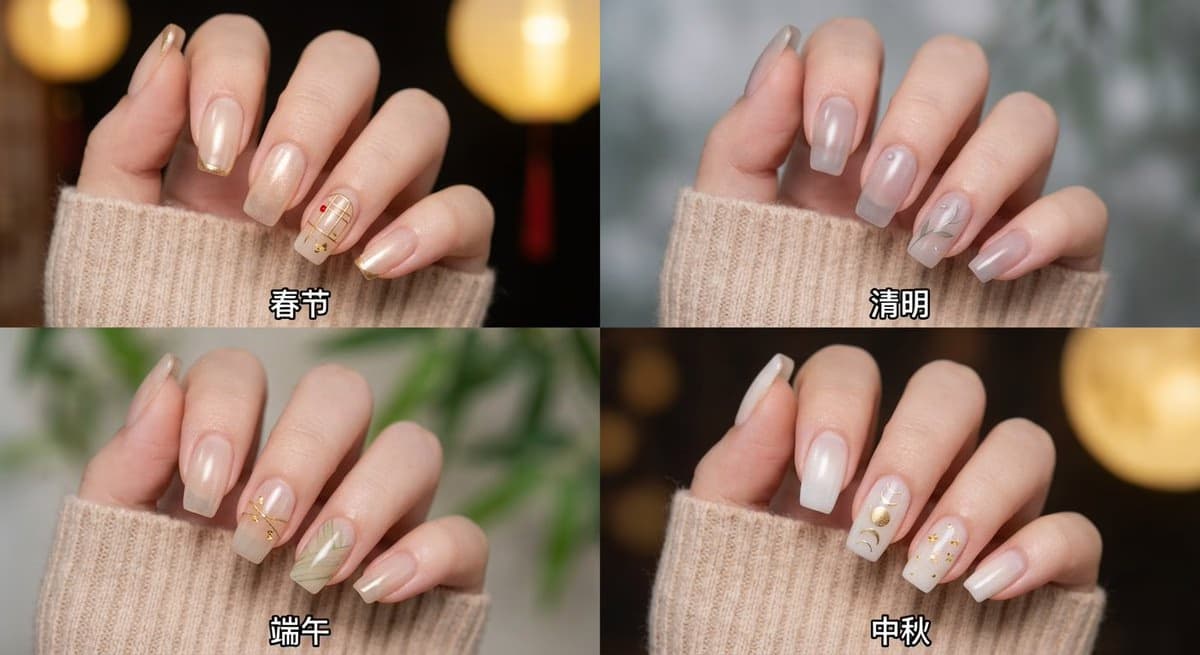 Four Chinese Festivals Nail Art