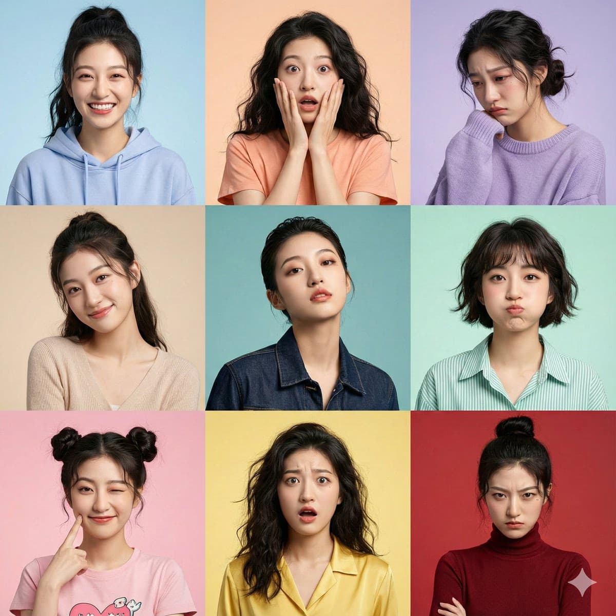 Real-Person Version 9-Grid Photo