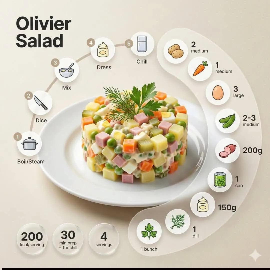 Minimalist modern recipe infographic featuring [DISH NAME], presented in a clean top-down