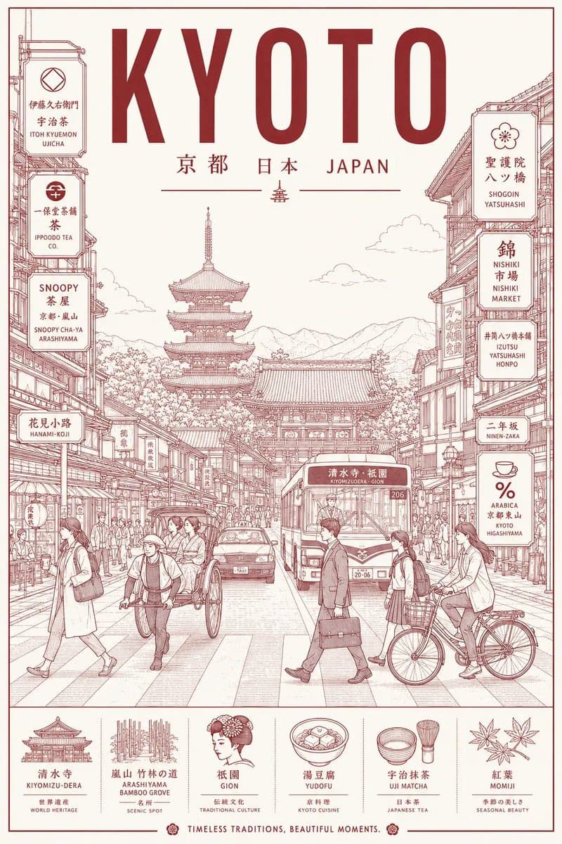 [目的地]极简线条旅行海报