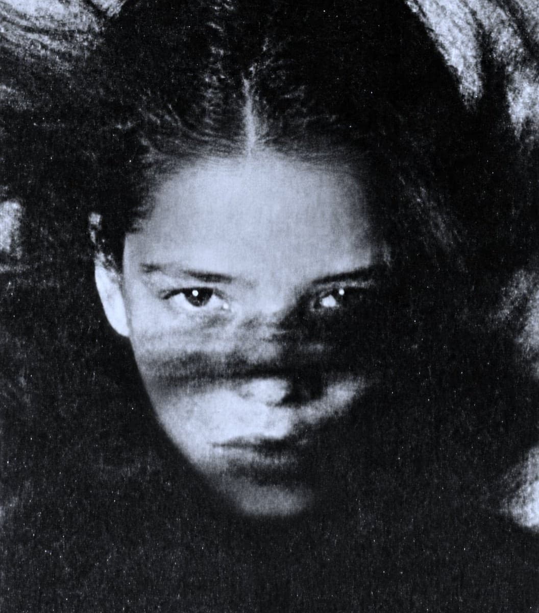 Black and White Vintage Portrait of Young Woman