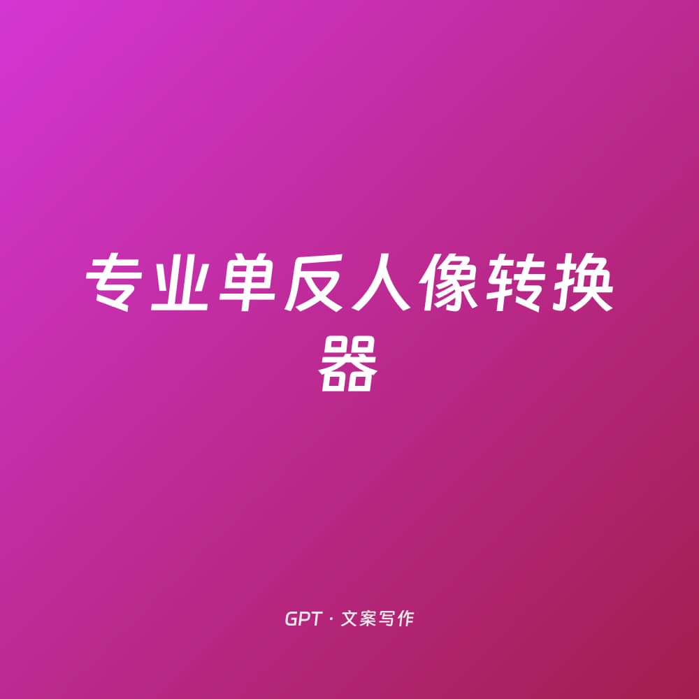 专业单反人像转换器