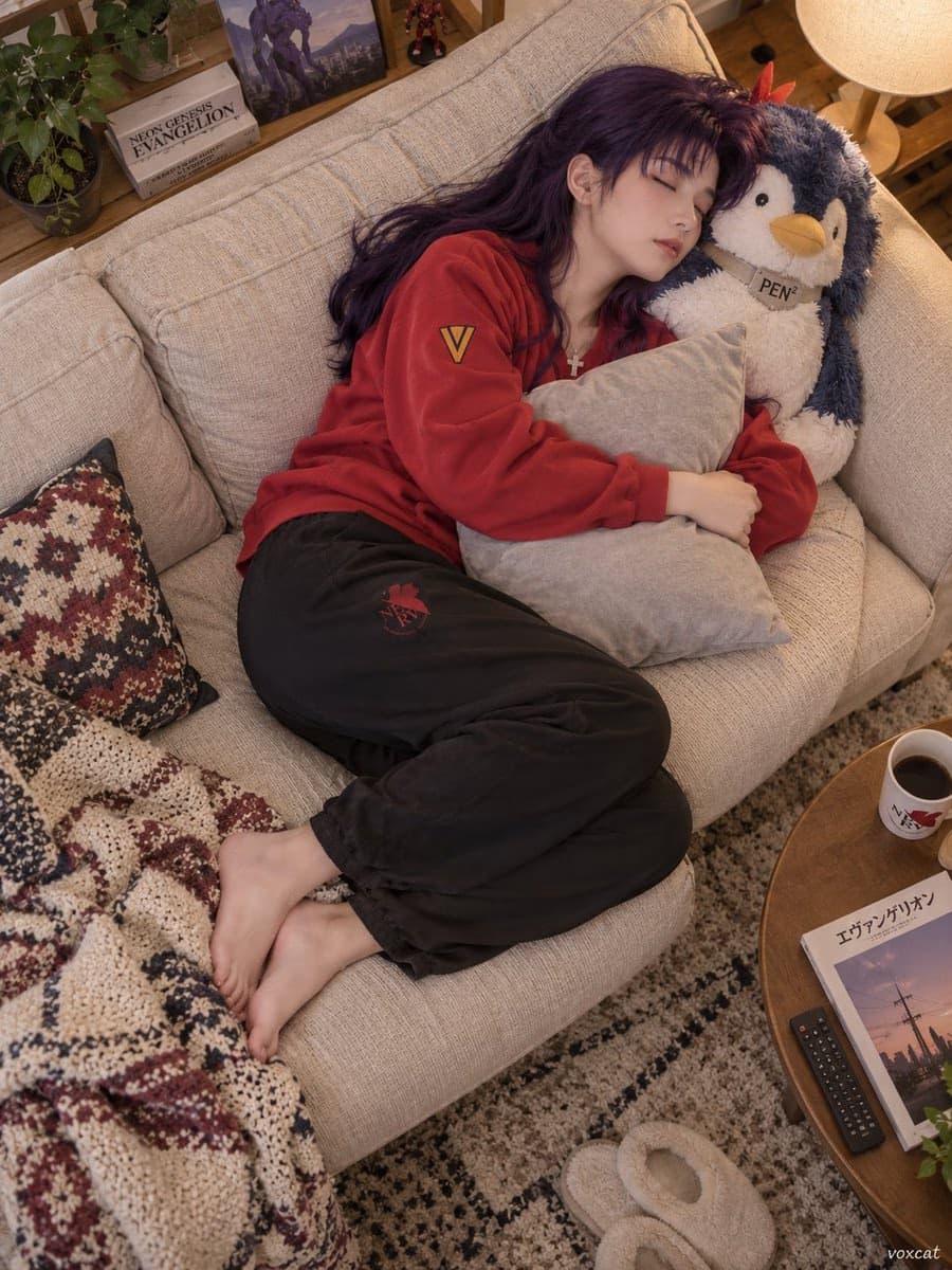 Cozy Overhead Sofa Sleeping Lifestyle Photo