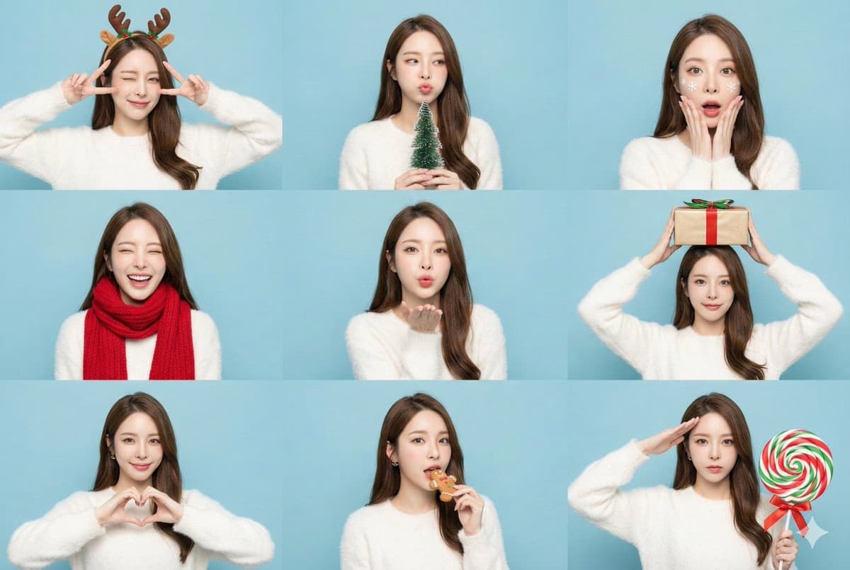 Festive Character Photobooth Collage