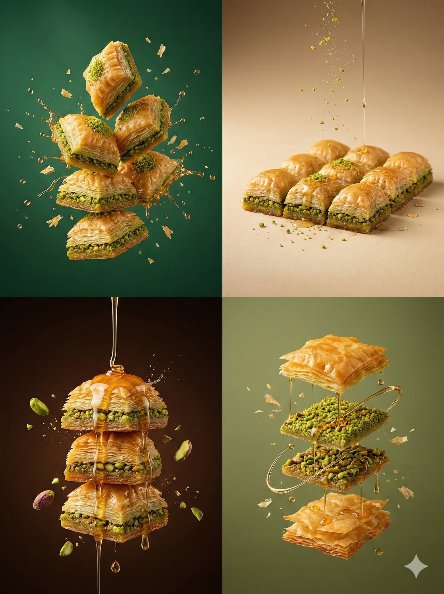 爆炸式果仁蜜饼飞溅