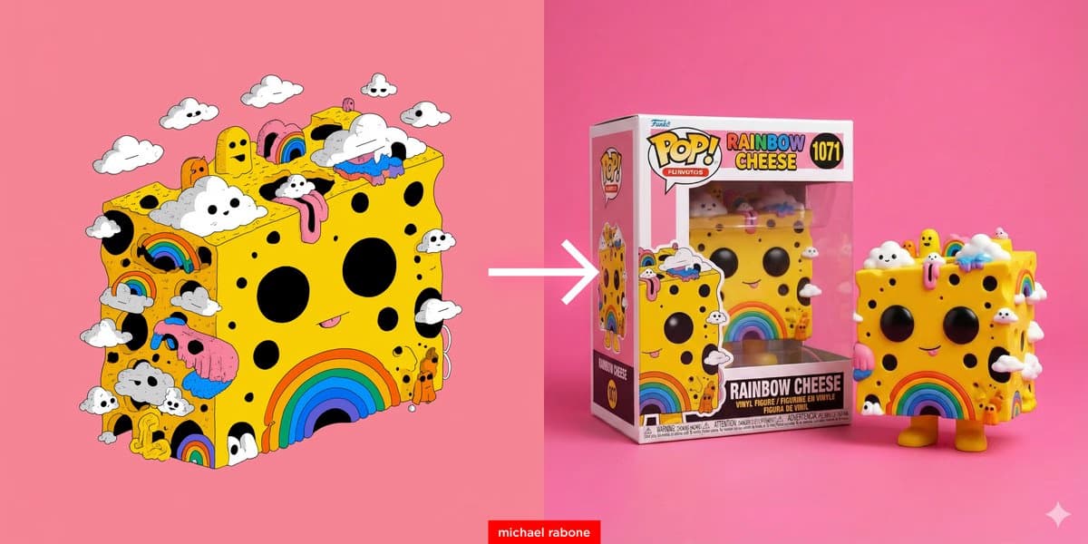 Funko Pop Rainbow Cheese Vinyl Figure Box