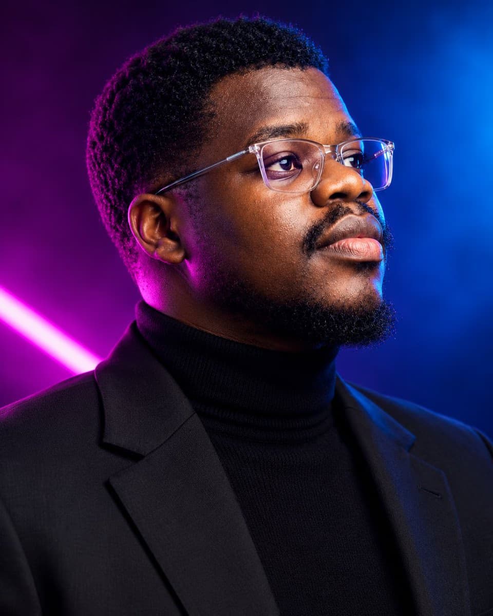 Ultra-Realistic Dual-Tone Studio Portrait